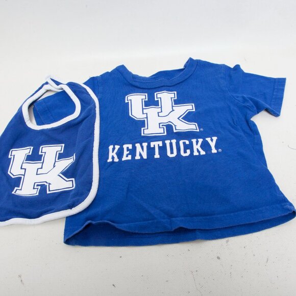 Kentucky Wildcats Toddler T-Shirt & Bib Set – Blue/White Logo – 18M - Picture 3 of 4